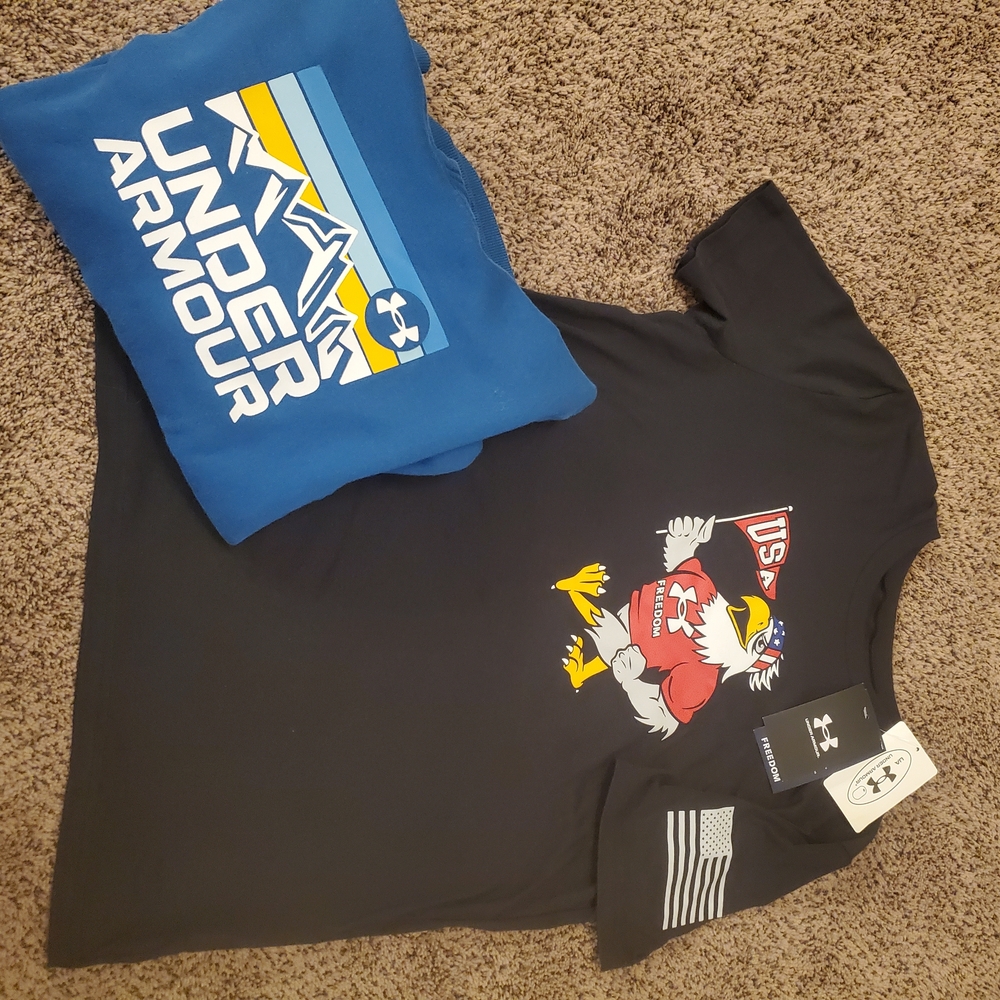 Under Armour Kids Black T-Shirt with Eagle Graphic